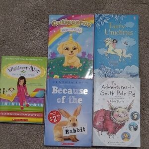 Lot of 5 Chapter Books for Kids - Scholastic, Unicorns, & Animal Stories